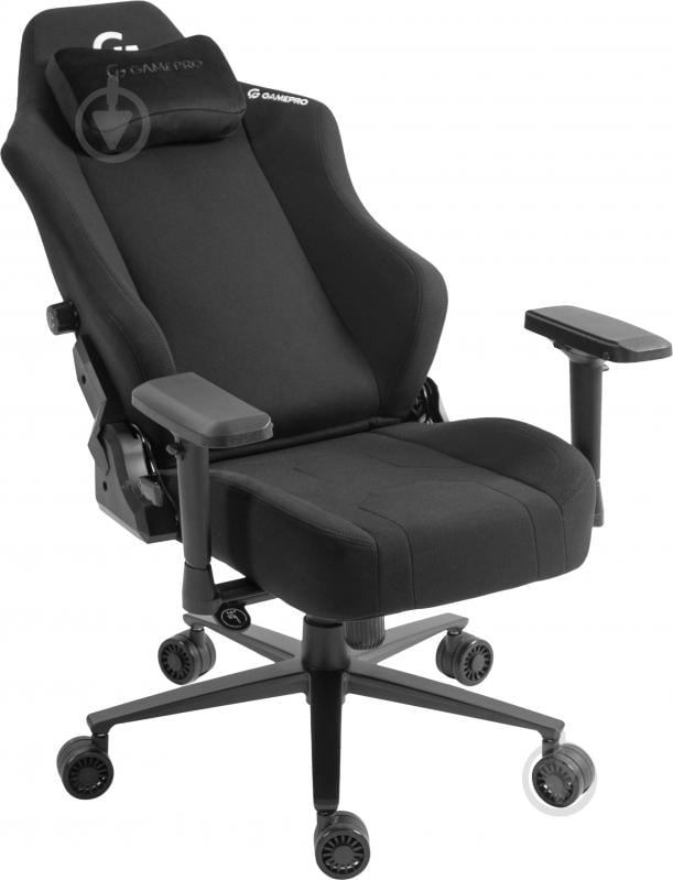 Крісло ігрове GamePro GC775B Black fabric чорний - фото 6