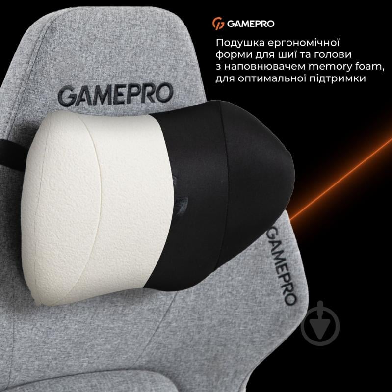 Крісло ігрове GamePro GC925G Grey fabric сірий - фото 11