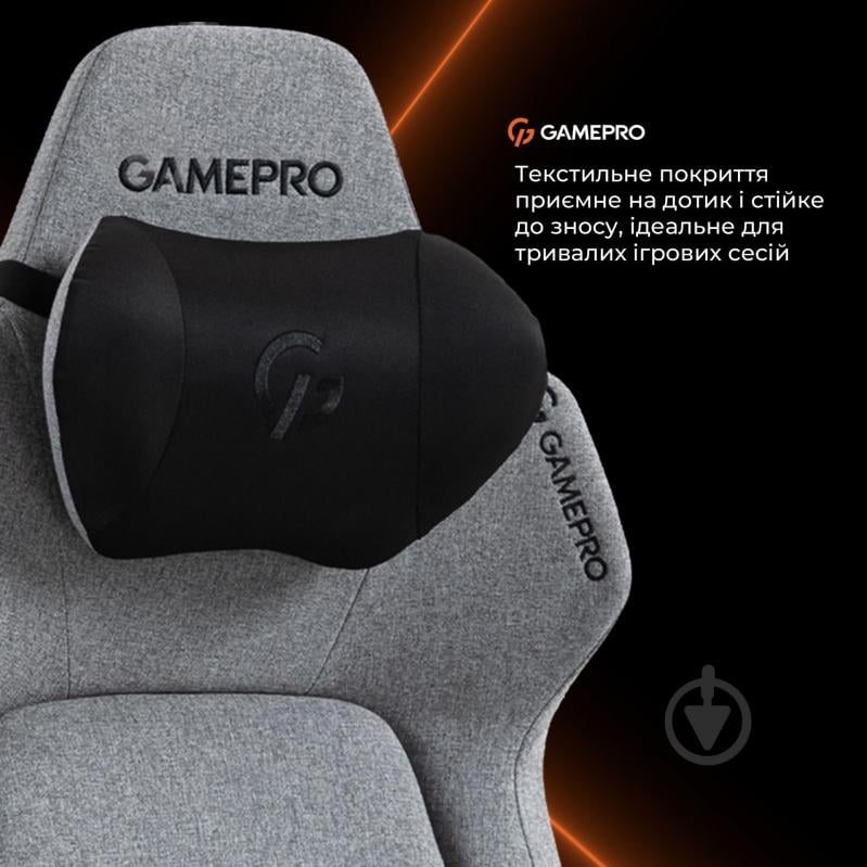 Крісло ігрове GamePro GC925G Grey fabric сірий - фото 14