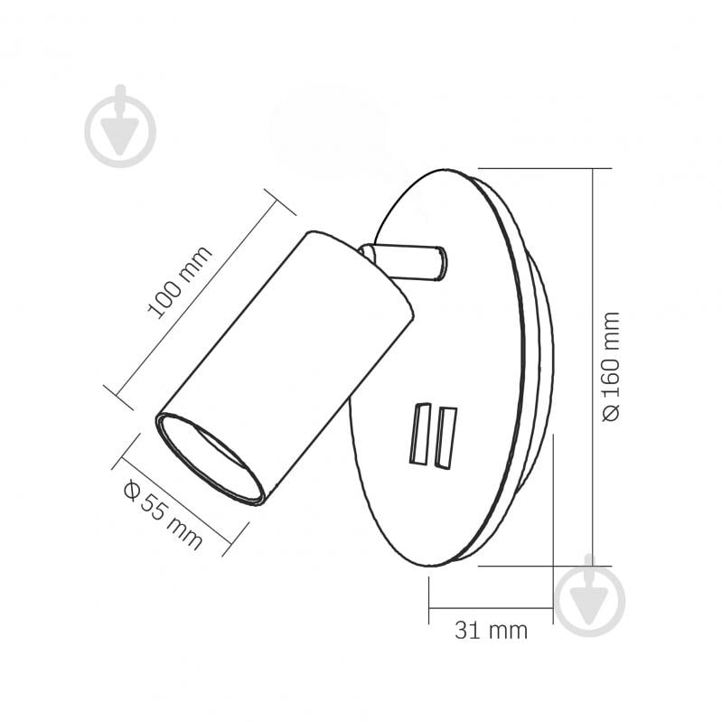 Бра Videx VL-SPF24E-W 2x5 Вт GU10 белый 27997 - фото 3