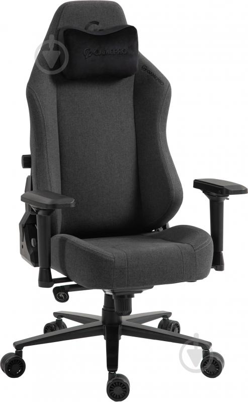 Крісло ігрове GamePro GC775DG Dark grey fabric сірий - фото 2
