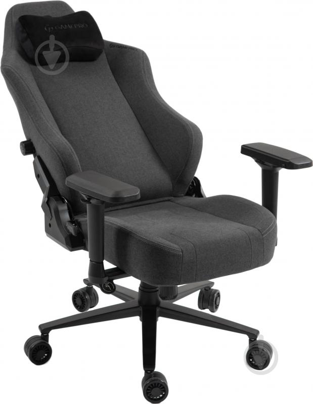 Крісло ігрове GamePro GC775DG Dark grey fabric сірий - фото 6