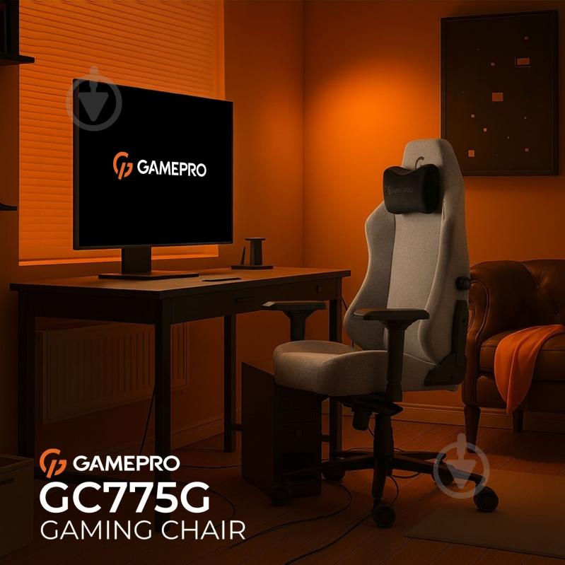 Кресло игровое GamePro GC775G Grey fabric серый - фото 10 Кресло игровое GamePro GC775G Grey fabric серый - фото 10