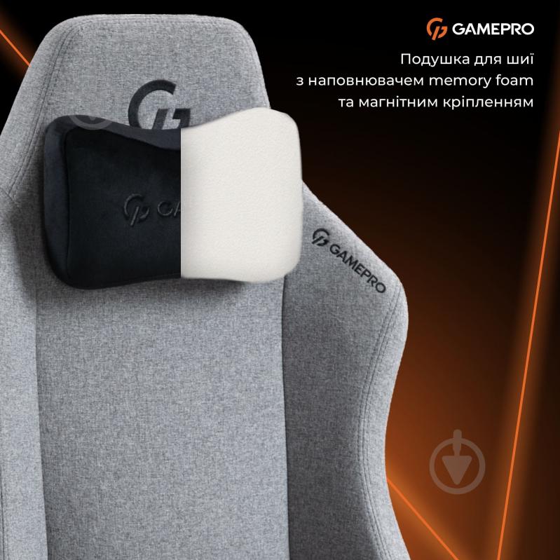 Кресло игровое GamePro GC775G Grey fabric серый - фото 13 Кресло игровое GamePro GC775G Grey fabric серый - фото 13