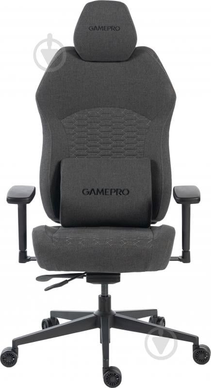 Крісло ігрове GamePro GC760DG Dark grey fabric сірий - фото 1