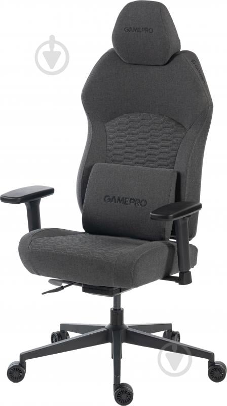Крісло ігрове GamePro GC760DG Dark grey fabric сірий - фото 6