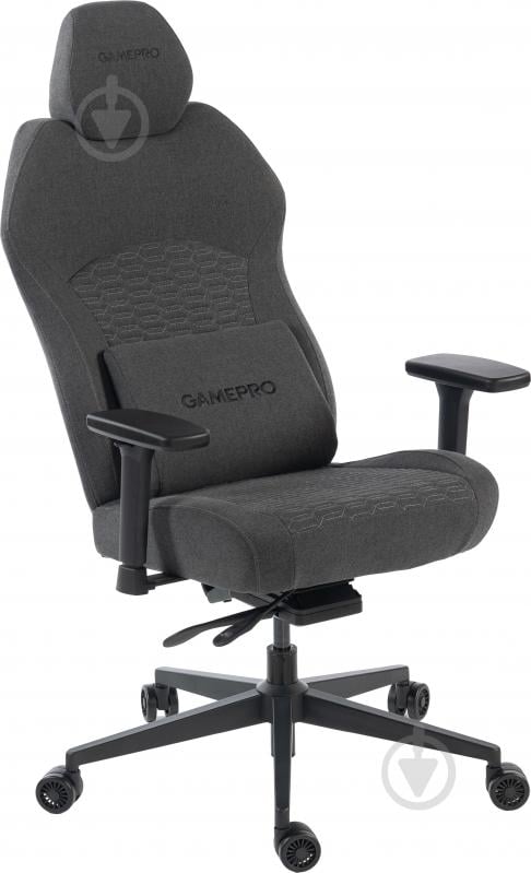 Крісло ігрове GamePro GC760DG Dark grey fabric сірий - фото 7