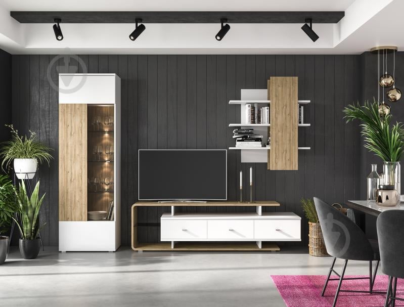 Вітальня "Медок" Софро білий/дуб грендсон - фото 1 Вітальня "Медок" Софро білий/дуб грендсон - фото 1