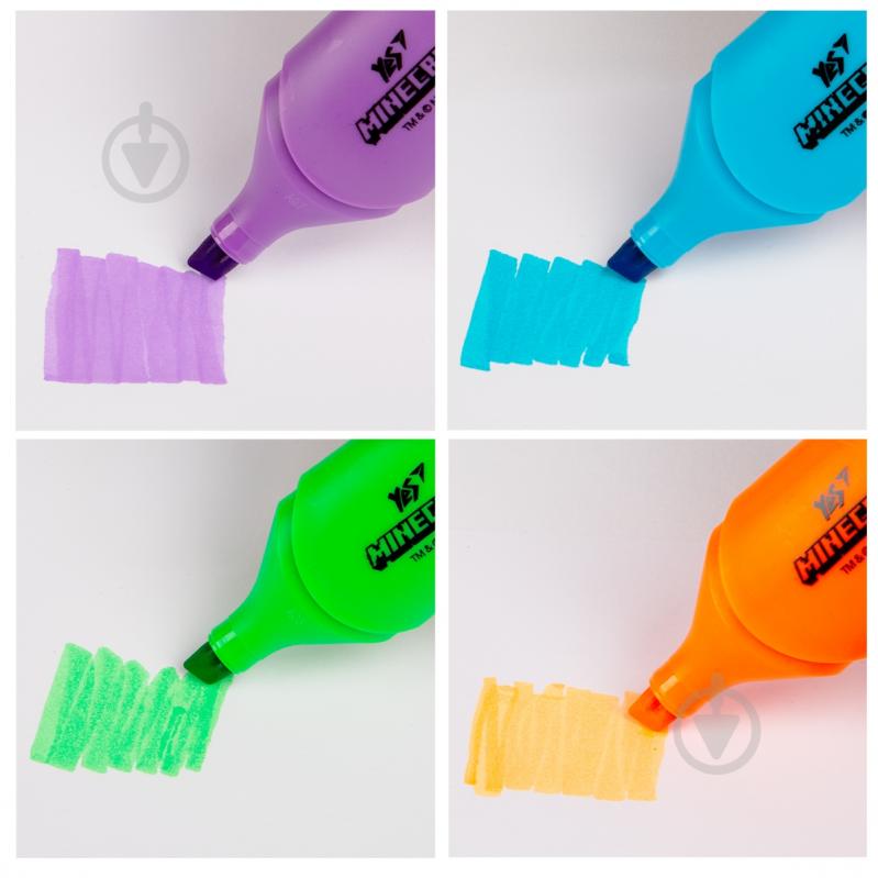 Маркер текстовый YES Minecraft 4 шт. мульти 391095 - фото 5 Маркер текстовый YES Minecraft 4 шт. мульти 391095 - фото 5