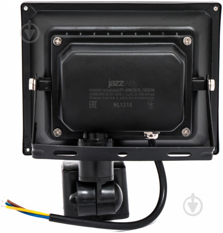 Прожектор з датчиком руху Jazzway PFL- 20W/CW/BL 20 Вт IP65 чорний 1009210 - фото 3