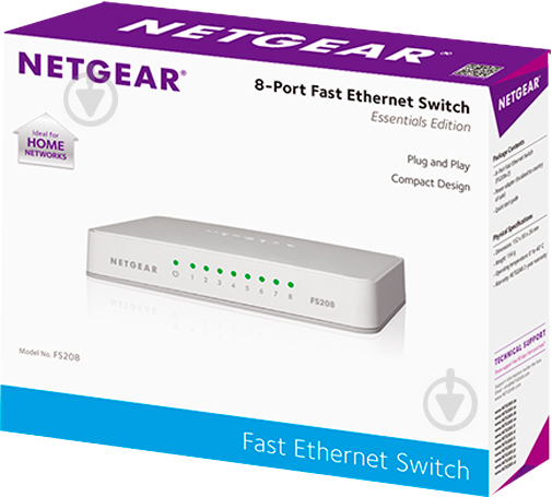 Коммутатор NETGEAR FS208-100PES - фото 4