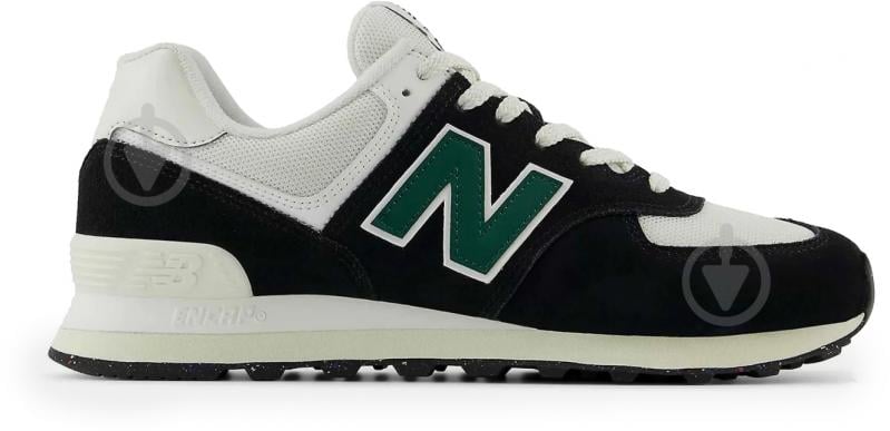 Кроссовки мужские демисезонные New Balance 574 U574RBG р.45 черные с белым - фото 1