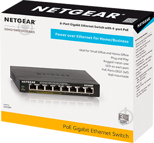 Комутатор NETGEAR GS308P-100PES - фото 5