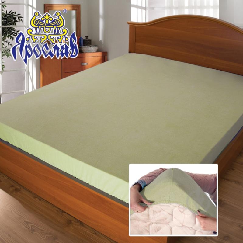 Простирадло на резинці махрове 180x200 см евкаліптовий Ярослав - фото 1 Простирадло на резинці махрове 180x200 см евкаліптовий Ярослав - фото 1