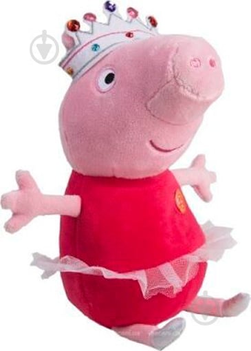 Мягкая игрушка Peppa Pig ПЕППА БАЛЕРИНА с озвучкой 30 см розовый с красным - фото 1