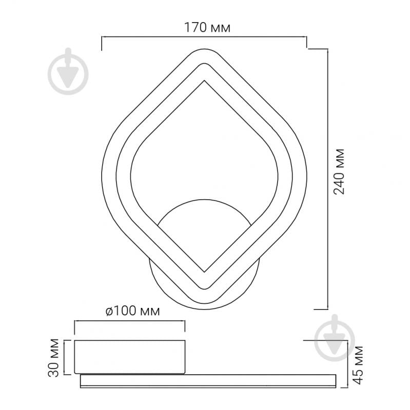 Бра ARDERO Viola 16W белый 80924 - фото 3