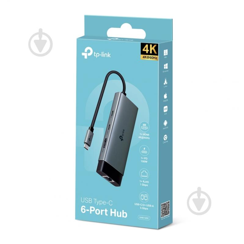 USB-хаб TP-Link USB Type-C 6-в-1 (UH6120C) - фото 13 USB-хаб TP-Link USB Type-C 6-в-1 (UH6120C) - фото 13