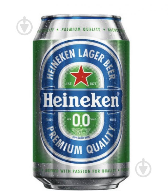 Пиво специальное 0% безалкогольное светлое фильтрованное Heineken 0,33 л - фото 1