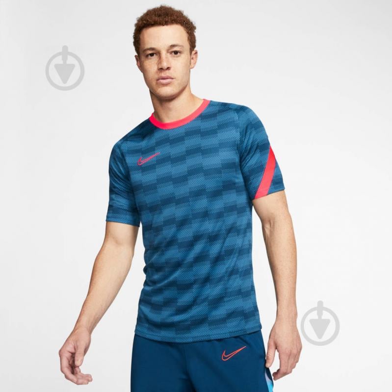 Футболка Nike M NK DRY ACDPR TOP SS GX FP CD1072-446 р.XL темно-синій - фото 1