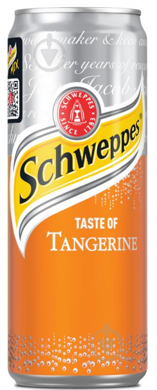 Безалкогольный напиток Schweppes сильногазированный сокосодержащий Tangerine 0,33 л - фото 1