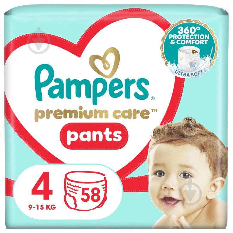 Підгузки Pampers Premium Care Pants Розмір 4 9-15 кг 58 шт. - фото 1