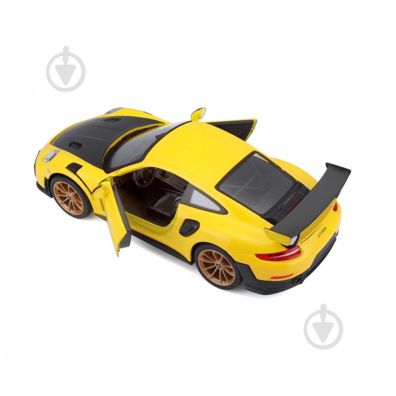 Машинка Maisto 1:24 игрушечная Porsche 911 GT2 RS 31523 yellow - фото 9