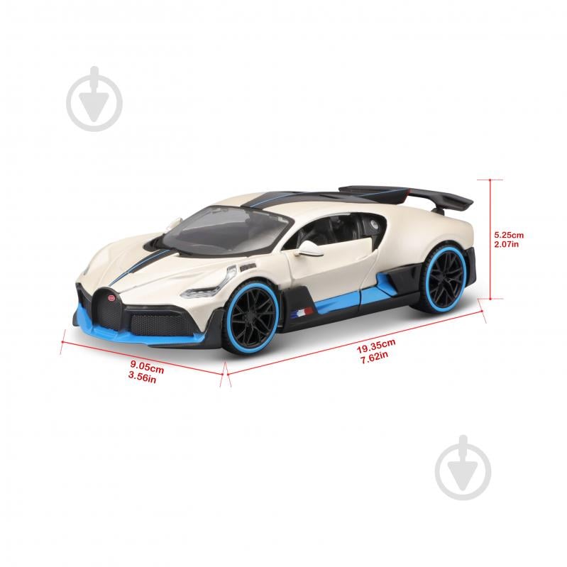 Машинка Maisto 1:24 игрушечная Bugatti Divo 31526 met. white - фото 15