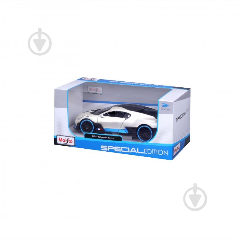 Машинка Maisto 1:24 игрушечная Bugatti Divo 31526 met. white - фото 12