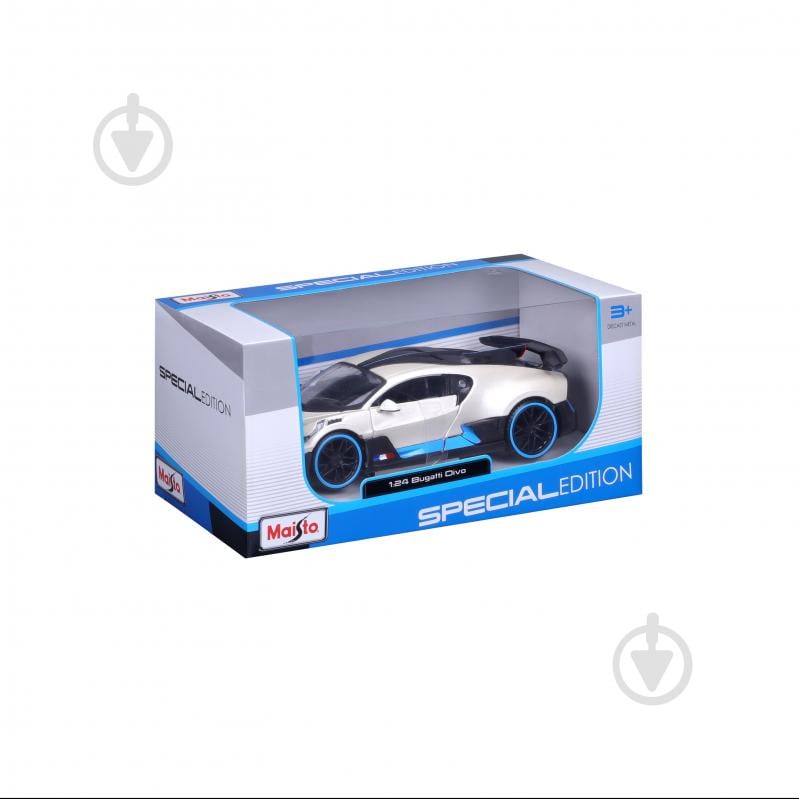 Машинка Maisto 1:24 игрушечная Bugatti Divo 31526 met. white - фото 17