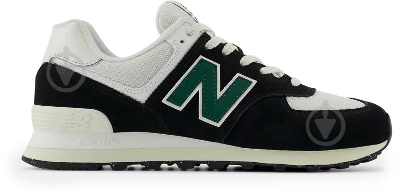 Кросівки чоловічі демісезонні New Balance 574 U574RBG р.44,5 чорні із білим - фото 1