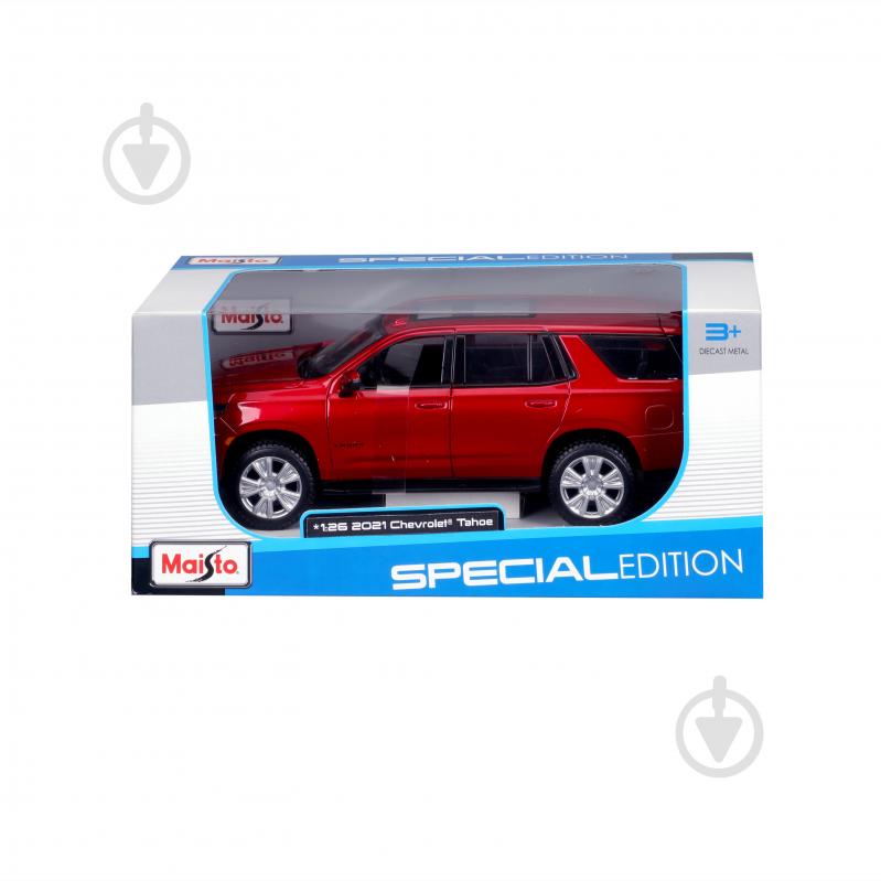 Машинка Maisto 1:24 іграшкова 2021 Chevy Tahoe 31533 red - фото 12