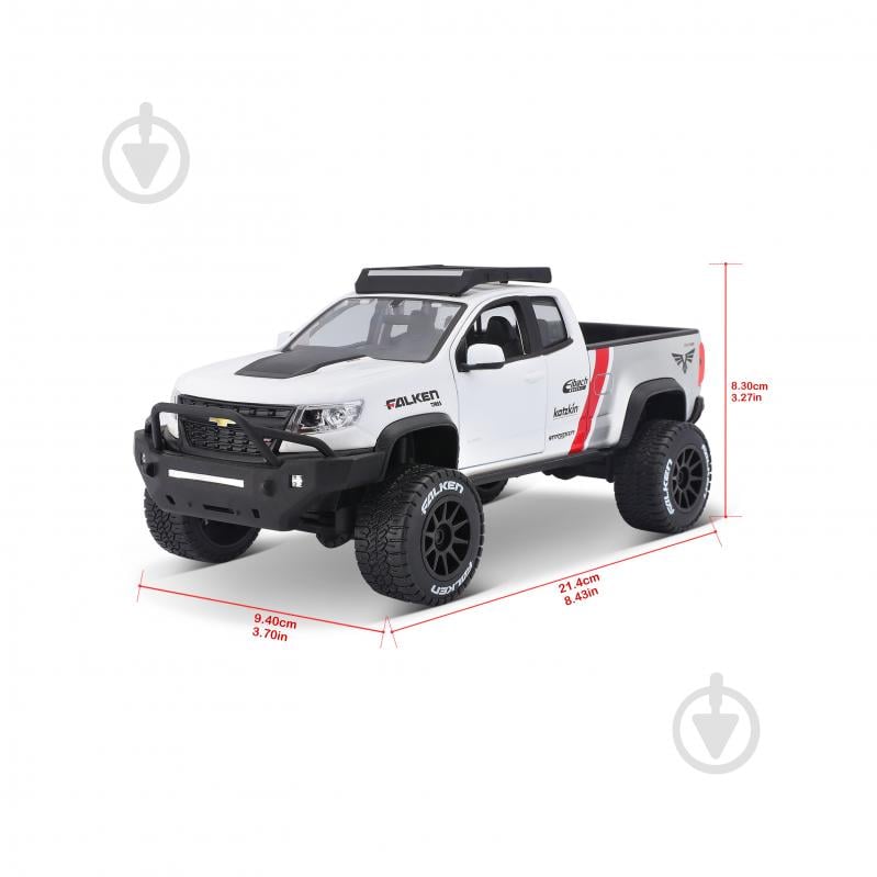 Машинка Maisto 1:24 игрушечная Chevrolet Colorado ZR2 32534 white - фото 13