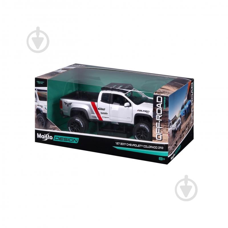 Машинка Maisto 1:24 игрушечная Chevrolet Colorado ZR2 32534 white - фото 17