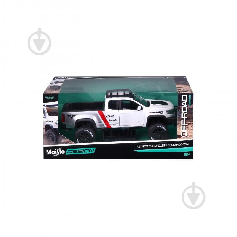 Машинка Maisto 1:24 игрушечная Chevrolet Colorado ZR2 32534 white - фото 18