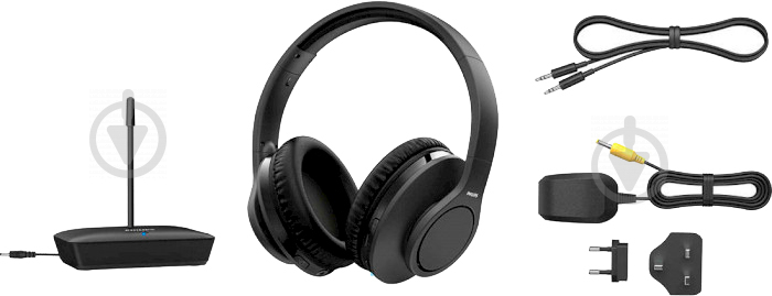 Навушники Philips TAH6005 Over-Ear Wireless for TV black (TAH6005BK/10) - фото 4