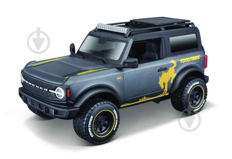 Машинка Maisto 1:24 игрушечная 2021 Ford Bronco Badlands 32541 met. grey - фото 1