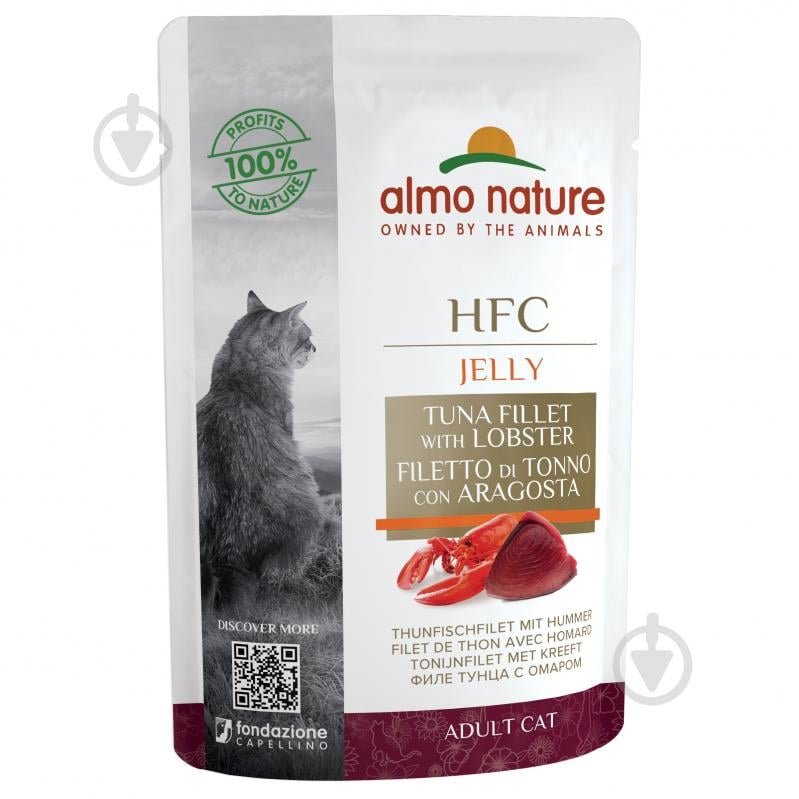 Консерва Almo Nature HFC Cat Jelly з філе тунця та лобстером 55 г - фото 1