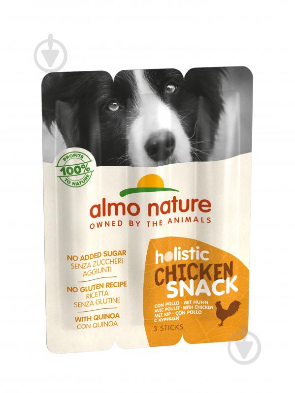 Лакомство Almo Nature Holistic Snack 3 шт 30 г курица - фото 1