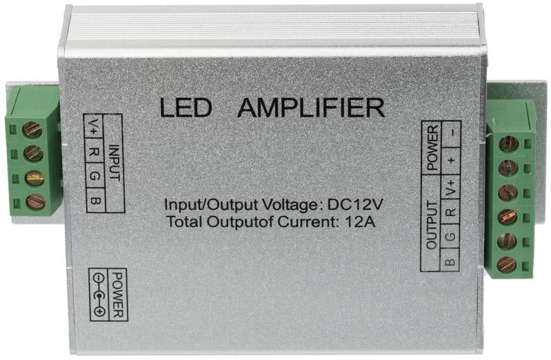 Підсилювач потужності контролеру JAZZway 12 В 144 Вт IP20 1002150 для контролеру світлодіодної стрічки RGB - фото 2