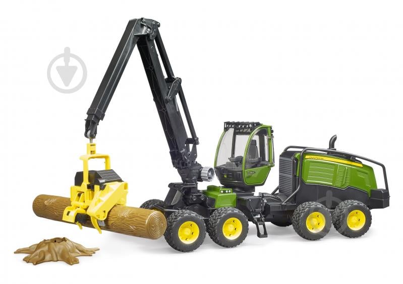 Игрушечный набор Bruder Харвестер John Deere 1270G с 1 бревном 1:16 02135 - фото 8