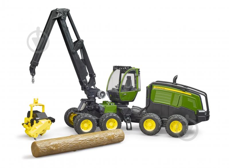 Игрушечный набор Bruder Харвестер John Deere 1270G с 1 бревном 1:16 02135 - фото 4