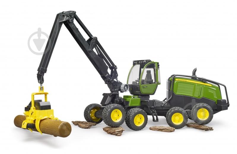 Игрушечный набор Bruder Харвестер John Deere 1270G с 1 бревном 1:16 02135 - фото 2