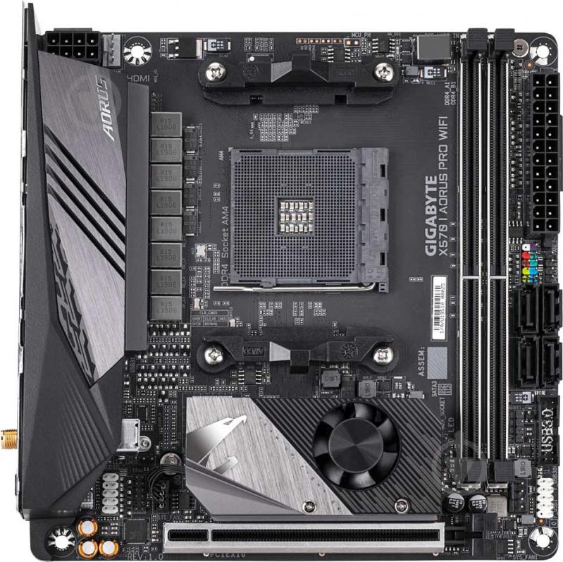 Материнская плата Gigabyte X570I AORUS PRO WIFI (Socket AM4, AMD X570, mini ITX) - фото 2