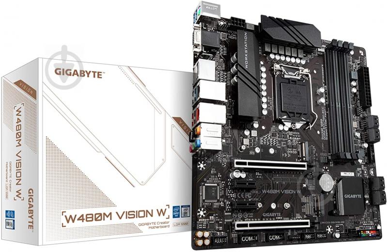 Материнська плата Gigabyte W480M VISION W (Socket 1200, Intel W480, mirco ATX) - фото 5