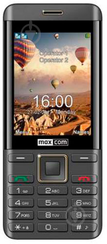 Мобільний телефон Maxcom MM236 black/gold - фото 1