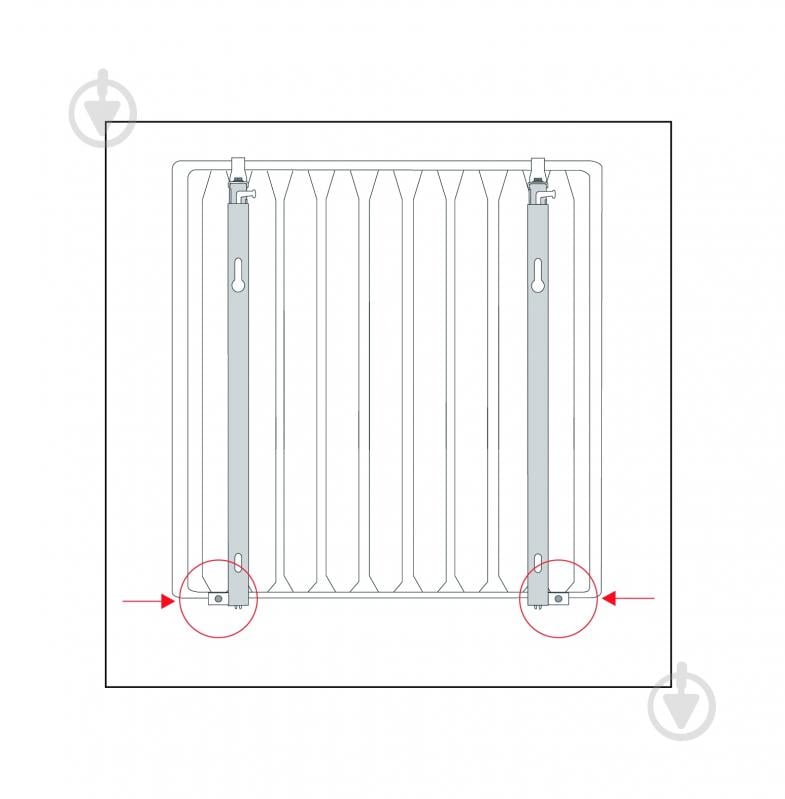 Комплект кріплень Delonghi до сталевого радіатора (Н-500 мм) 2 шт. 60630050 F7V - фото 4