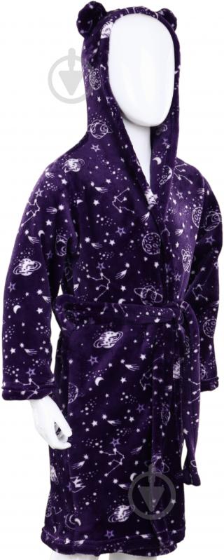 Халат для мальчиков HW Космос р.158-164 темно-синий с белым 0341 - фото 4