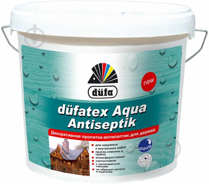 Просочувач Dufa dufatex Aqua Antiseptik махагоні шовковистий глянець 10 л - фото 2