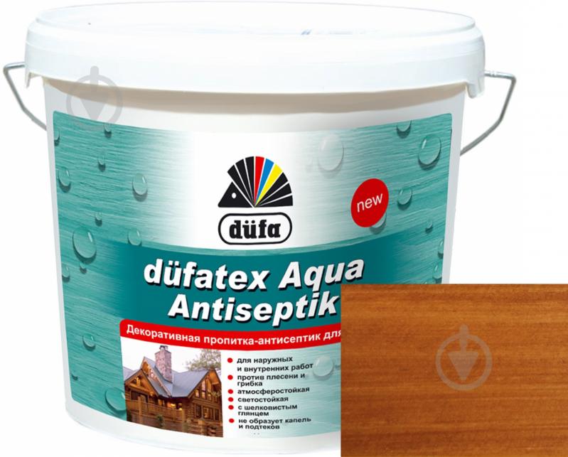 Просочувач Dufa dufatex Aqua Antiseptik тік шовковистий глянець 10 л - фото 1