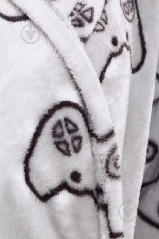 Халат для мальчиков HW Game р.122-128 серый 0342 - фото 3